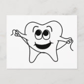 Mr Happy Tooth Briefkaart (Voorkant)