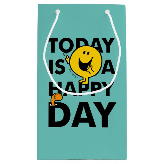 Mr Happy | Vandaag is het een gelukkige dag Klein Cadeauzakje (Achterkant)