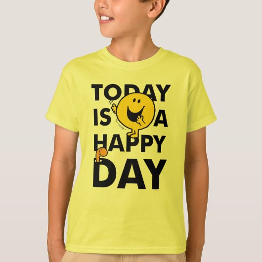 Mr Happy | Vandaag is het een gelukkige dag T-shirt (Voorkant)