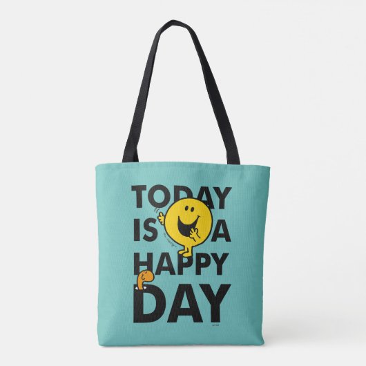 Mr Happy | Vandaag is het een gelukkige dag Tote Bag (Achterkant)