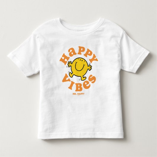 Mr Happy Vibes Kinder Shirts (Voorkant)