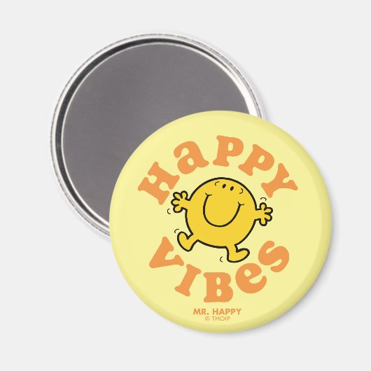Mr Happy Vibes Magneet (Voorkant / Achterkant)