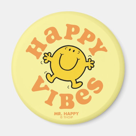 Mr Happy Vibes Magneet (Voorkant)