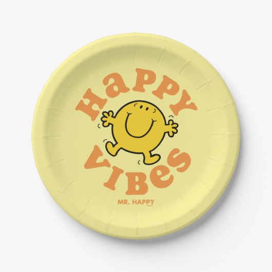 Mr Happy Vibes Papieren Bordje (Voorkant)