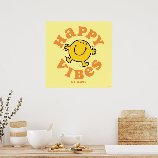 Mr Happy Vibes Poster (Keuken)