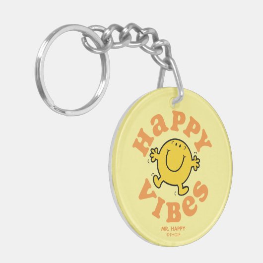 Mr Happy Vibes Sleutelhanger (Voorkant Links)