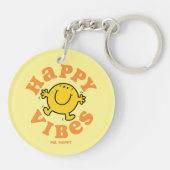 Mr Happy Vibes Sleutelhanger (Achterkant)