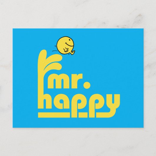 Mr Happy | waterfontein Briefkaart (Voorkant)