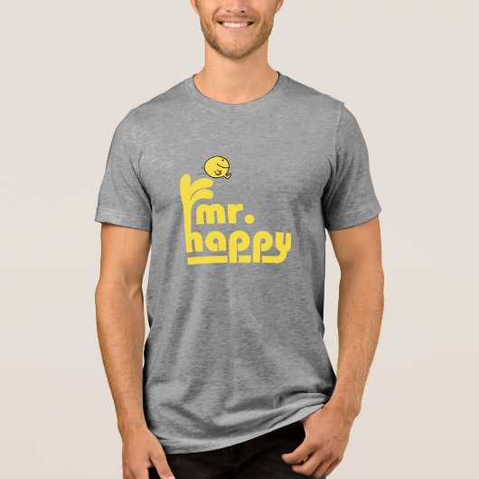 Mr Happy | waterfontein Tri-Blend Shirt (Voorkant)