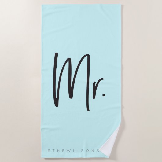 Mr. #hashtag beachtowel strand handdoeken (Voorkant)