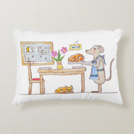 Mr Hiddle Cooks Turkey Season Greetings Card Accent Kussen