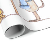 Mr Hiddle Cooks Turkey Season Greetings Card Cadeaupapier (Rol Hoek)