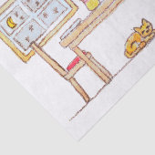 Mr Hiddle Cooks Turkey Season Greetings Card Tissuepapier (Detail)