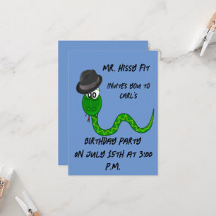 Mr. Hissy Fit Slang Verjaardagsuitnodiging Kaart