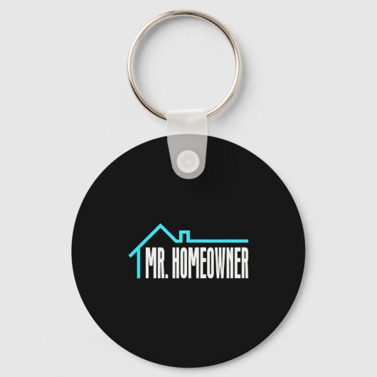 Mr. Homeowner First Time Homeowner Housewarming  Sleutelhanger (Voorkant)