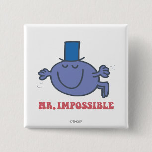 Mr. Impossible in Flight Vierkante Button 5,1 Cm