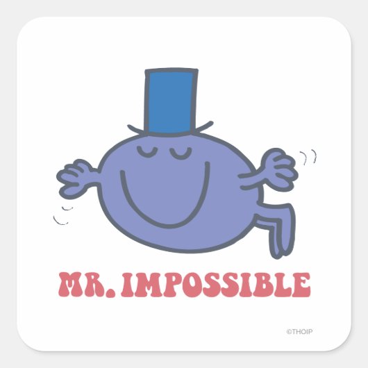 Mr. Impossible in Flight Vierkante Sticker (Voorkant)