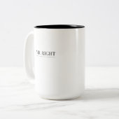 Mr., juist tweekleurige koffiemok (Voorkant links)