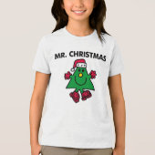 Mr. Kerstmis | Festive Pet & handschoenen Tri-Blend Shirt (Voorkant)