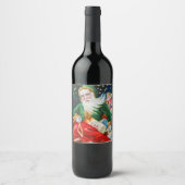 Mr. Kerstmis |  kerstman Wijn Etiket (Voorkant)