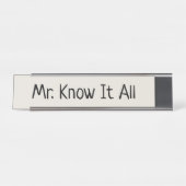 Mr. Know Alles Bureau Naambordje (Voorkant)