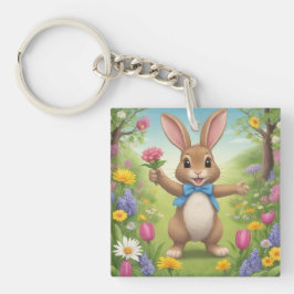 Mr Konijn Acryl Sleutelhanger