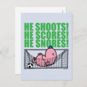 Mr. Lazy duikt in een voetbaldoel Briefkaart (Voorkant / Achterkant)