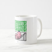 Mr. Lazy duikt in een voetbaldoel Koffiemok (Voorkant rechts)