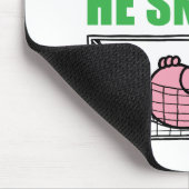 Mr. Lazy duikt in een voetbaldoel Muismat (Hoek)