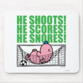Mr. Lazy duikt in een voetbaldoel Muismat (Voorkant)