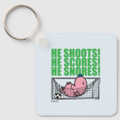 Mr. Lazy duikt in een voetbaldoel Sleutelhanger (Voorkant)