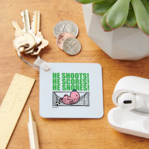 Mr. Lazy duikt in een voetbaldoel Sleutelhanger