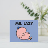 Mr Lazy snoozing away Briefkaart (Staand voorkant)