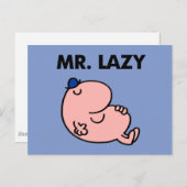 Mr Lazy snoozing away Briefkaart (Voorkant / Achterkant)