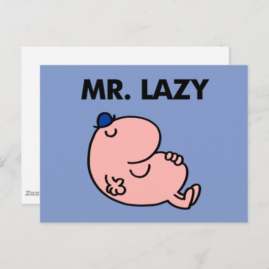 Mr Lazy snoozing away Briefkaart (Voorkant / Achterkant)