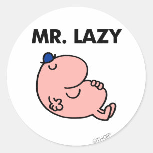 Mr Lazy snoozing away Ronde Sticker