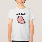 Mr Lazy snoozing away Tri-Blend Shirt (Voorkant)