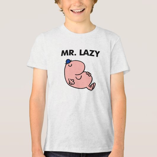 Mr Lazy snoozing away Tri-Blend Shirt (Voorkant)
