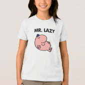 Mr Lazy snoozing away Tri-Blend Shirt (Voorkant)