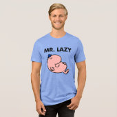 Mr. Lazy Snoozing Away Tri-Blend Shirt (Voorkant volledig)