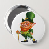 MR LEPRECHAUN-toets Ronde Button 4,0 Cm (Voorkant /achterkant)