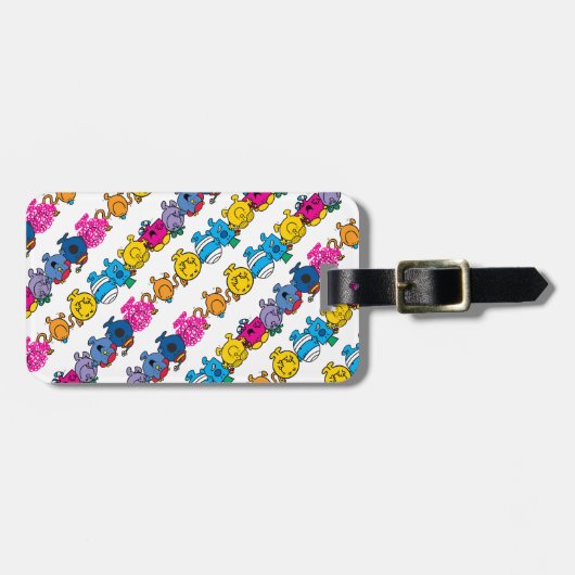 Mr Little & Little Miss Character Pattern Bagagelabel (Voorkant horizontaal)