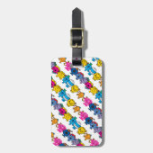 Mr Little & Little Miss Character Pattern Bagagelabel (Voorkant verticaal)