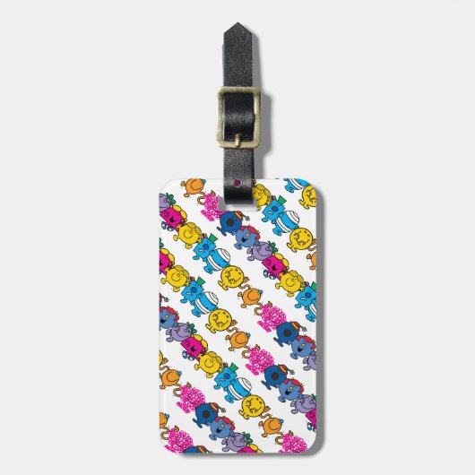 Mr Little & Little Miss Character Pattern Bagagelabel (Voorkant verticaal)