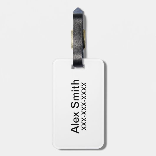 Mr Little & Little Miss Pattern Bagagelabel (Achterkant verticaal)