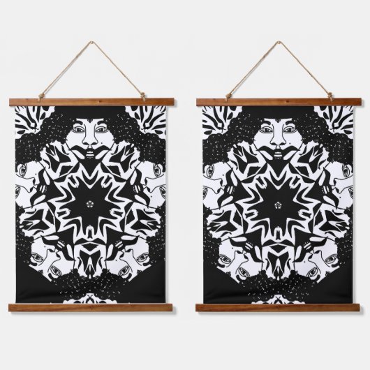 Mr Love Wood Topped Wall Tapestry Hangend Wandkleed (Dubbel)