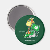 Mr Lucky. Funny Giraffe St.Patrick's Day Custom Magneet (Voorkant / Achterkant)