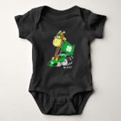 Mr Lucky. Funny Giraffe St.Patrick's Day Romper (Voorkant)