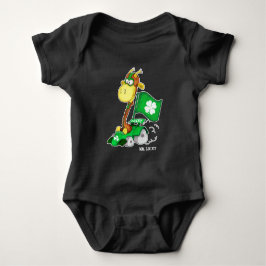 Mr Lucky. Funny Giraffe St.Patrick's Day Romper
