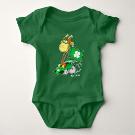 Mr Lucky. Funny Giraffe St.Patrick's Day Romper